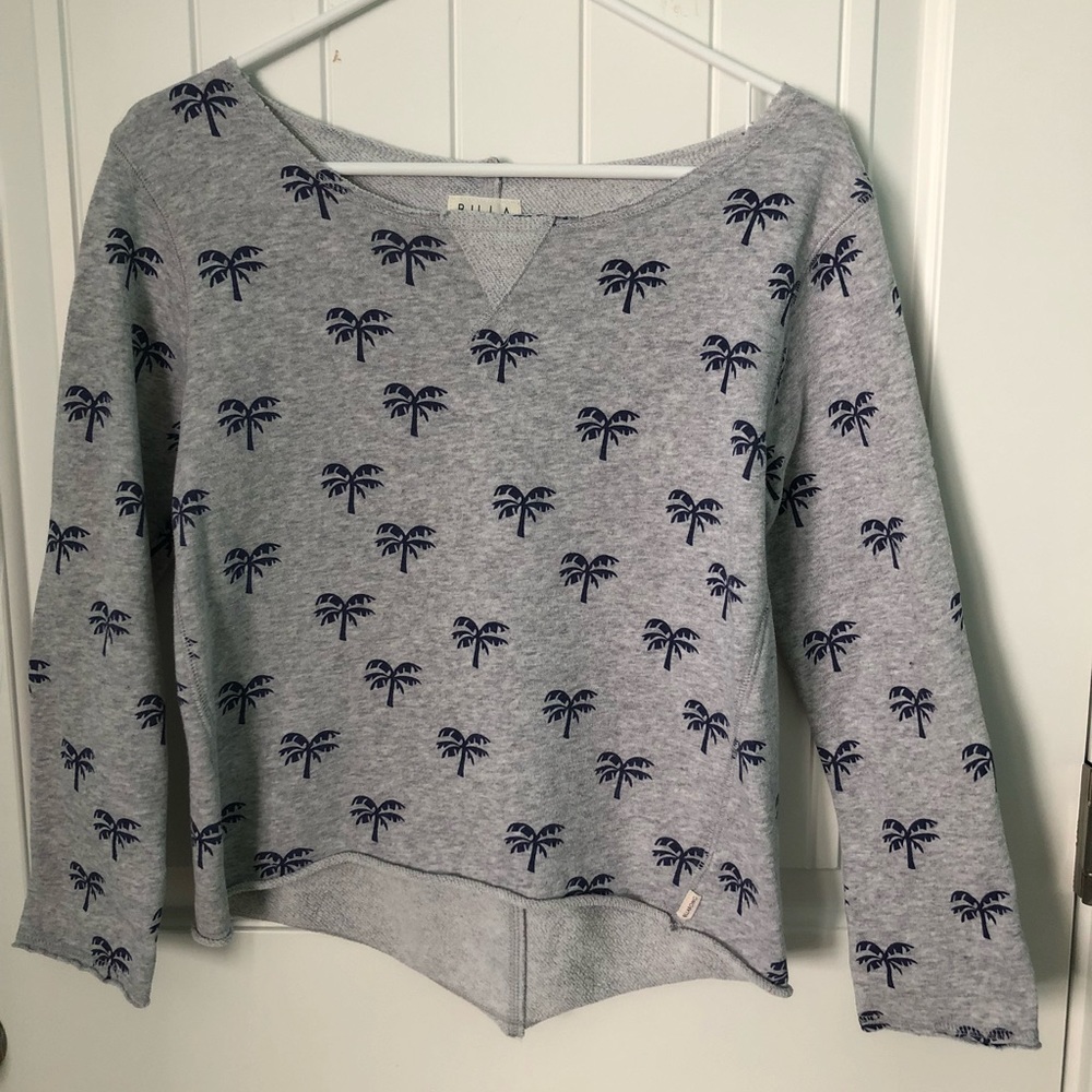 Billabong palm tree grey sweatshirt